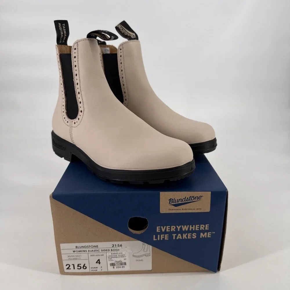 BLUNDSTONE Womens Size US 7 ELASTIC SIDED BOOTS In Pearl New In Box